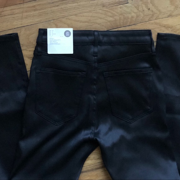 🥂🥂SOLD 🥂🥂High waisted Slim leg leather pants - Picture 3 of 4